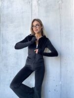 Костюм велюровий жіночий чорного кольору М530