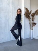 Костюм велюровий жіночий чорного кольору М530