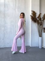 Костюм велюровий жіночий рожевогокольору М530