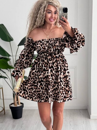 Літня сукня з леопардовим принтом