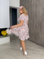 Літня сукня з супер софту в квітку білого кольору