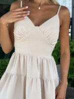 Сарафан бежевого кольору М453