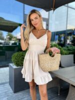 Сарафан бежевого кольору М453