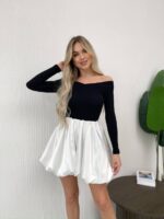 Спідниця балон білого кольору М526