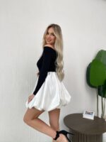 Спідниця балон білого кольору М526