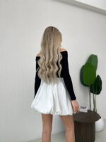 Спідниця балон білого кольору М526