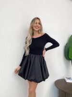 Спідниця балон чорного кольору М526