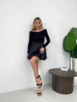 Спідниця балон чорного кольору М526