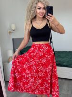 Спідниця на запах червоного кольору