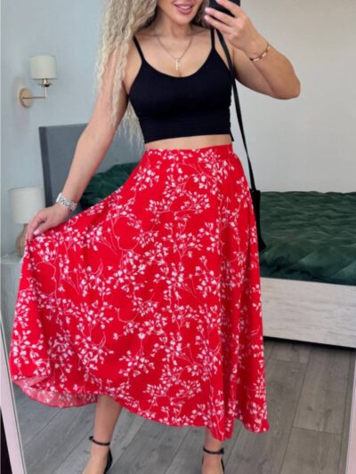 Спідниця на запах червоного кольору