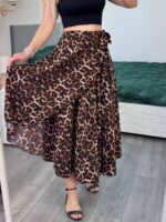 Спідниця на запах леопардового кольору