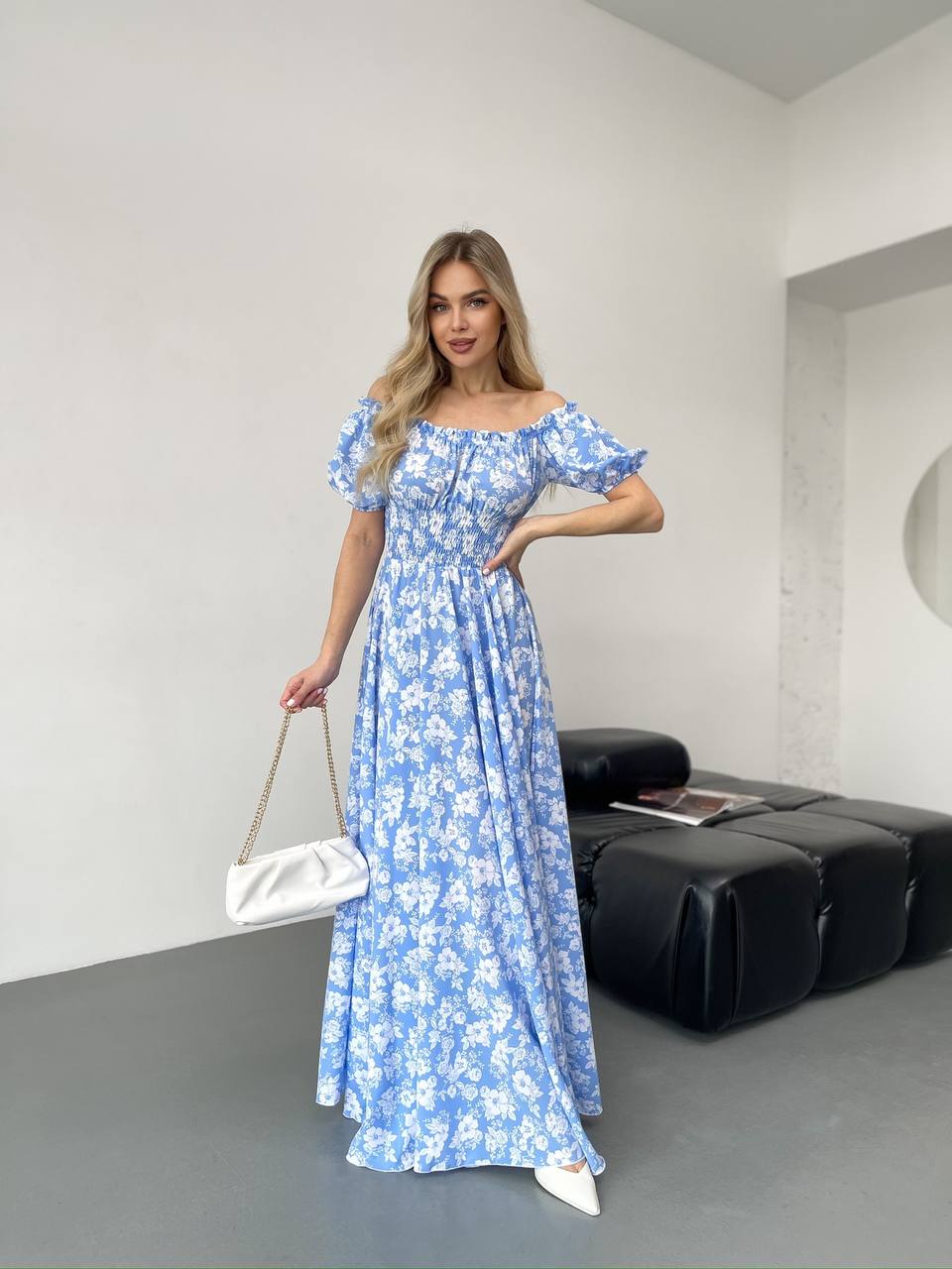suknya-maksi-v-pidlogu-blakytne-u-bilu-kvitku-b36-white-flowers-on-blue-9 Сукня максі в підлогу блакитне у білу квітку