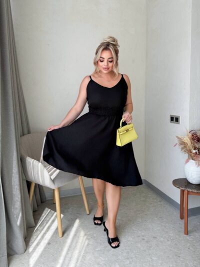 Сукня з брітелями чорного кольору Sa283