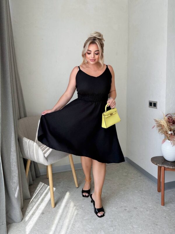 suknya-z-britelyamy-chornogo-koloru-sa283-2 Сукня з брітелями чорного кольору Sa283