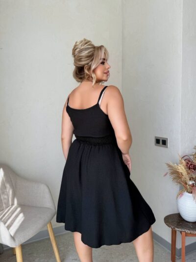 Сукня з брітелями чорного кольору Sa283
