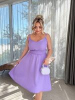 Сукня з брітелями лавандового кольору Sa283