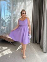 Сукня з брітелями лавандового кольору Sa283