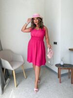 Сукня з брітелями малинового кольору Sa283