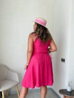 Сукня з брітелями малинового кольору Sa283