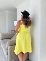 Сукня з брітелями жовтого кольору Sa283
