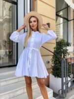 Сукня жіноча з мусліну білого кольору М460