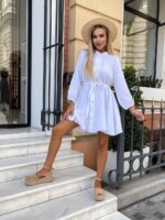 Сукня жіноча з мусліну білого кольору М460