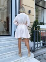 Сукня жіноча з мусліну пудрового кольору М460