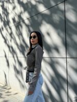 Куртка-косуха жіноча з екошкіри капучино 00296