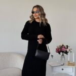 Сукня базова жіноча в’язана чорна 00348