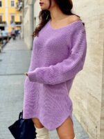 Сукня-туніка жіноча в’язана – колір лаванда 00389