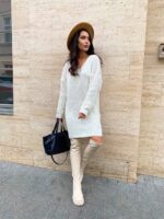 Сукня-туніка жіноча в’язана – колір молоко 00388