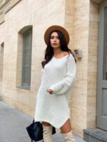 Сукня-туніка жіноча в’язана – колір молоко 00388