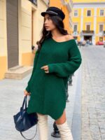 Сукня-туніка жіноча в’язана – колір пляшка 00387