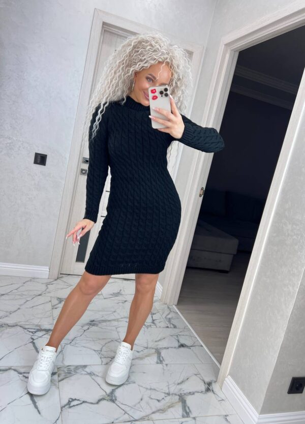 suknya-vyazana-zhinocha-chornogo-koloru-00336-1 Сукня в’язана жіноча чорного кольору 00336