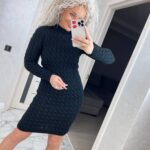 Сукня в’язана жіноча чорного кольору 00336