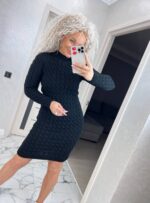 Сукня в’язана жіноча чорного кольору 00336
