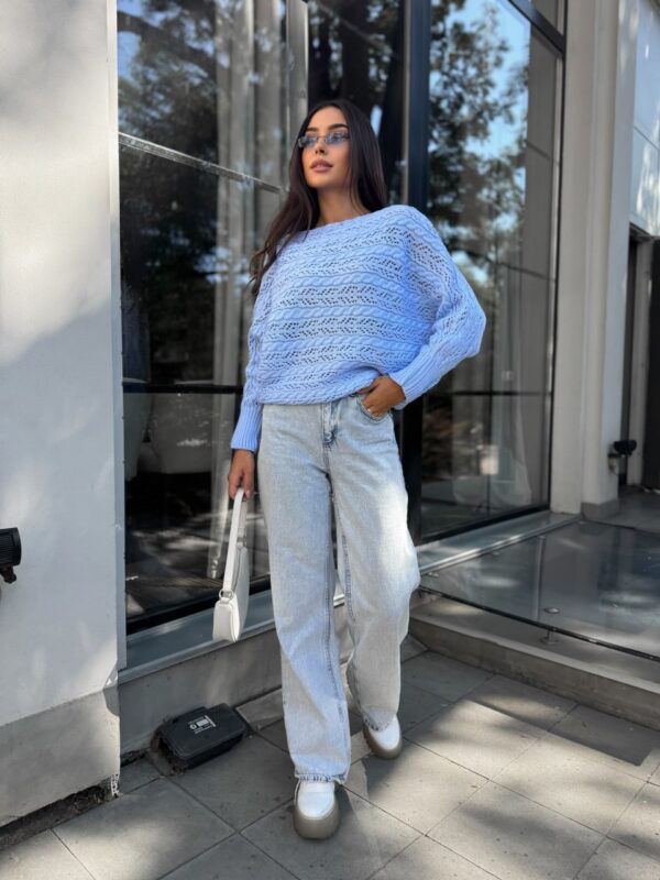 svetr-vyazanyj-zhinochyj-korotkyj-blakytnyj-00345-2 Светр в’язаний жіночий короткий блакитний 00345