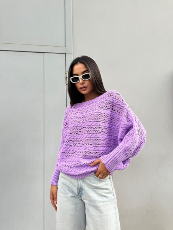 svetr-vyazanyj-zhinochyj-korotkyj-buzkovyj-00343-10 Светр в’язаний жіночий короткий бузковий 00343