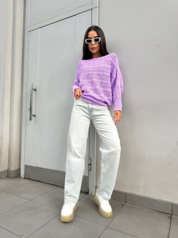 svetr-vyazanyj-zhinochyj-korotkyj-buzkovyj-00343-11 Светр в’язаний жіночий короткий бузковий 00343