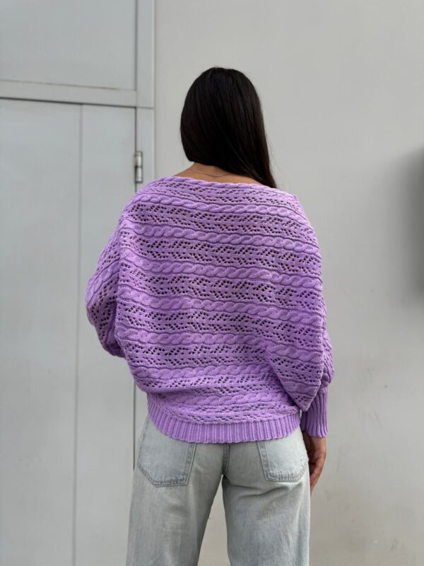 svetr-vyazanyj-zhinochyj-korotkyj-buzkovyj-00343-12 Светр в’язаний жіночий короткий бузковий 00343