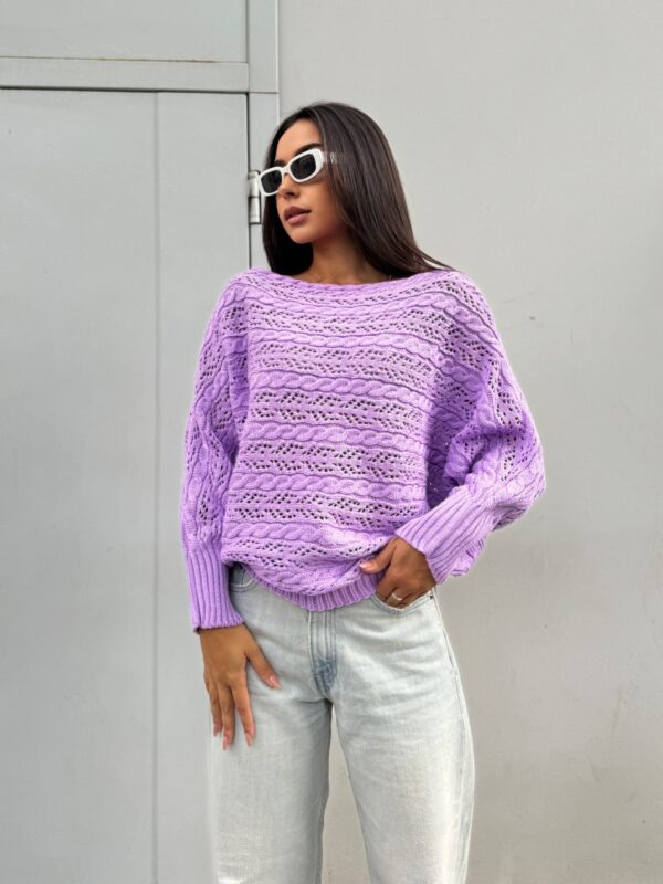 svetr-vyazanyj-zhinochyj-korotkyj-buzkovyj-00343-15 Светр в’язаний жіночий короткий бузковий 00343