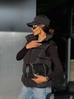 Жилетка жіноча чорна коротка 00380