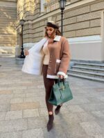 Дублянка жіноча коричнева 00427