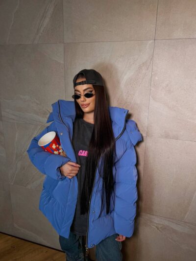 (Копія)Пуховик жіночий оверсайз кольору бургунді 00420 00421