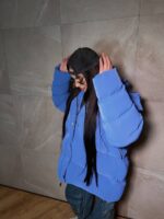 (Копія)Пуховик жіночий оверсайз кольору бургунді 00420 00421