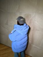 (Копія)Пуховик жіночий оверсайз кольору бургунді 00420 00421