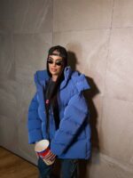 (Копія)Пуховик жіночий оверсайз кольору бургунді 00420 00421