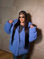 (Копія)Пуховик жіночий оверсайз кольору бургунді 00420 00421