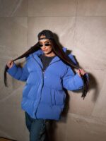 (Копія)Пуховик жіночий оверсайз кольору бургунді 00420 00421