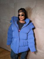 (Копія)Пуховик жіночий оверсайз кольору бургунді 00420 00421